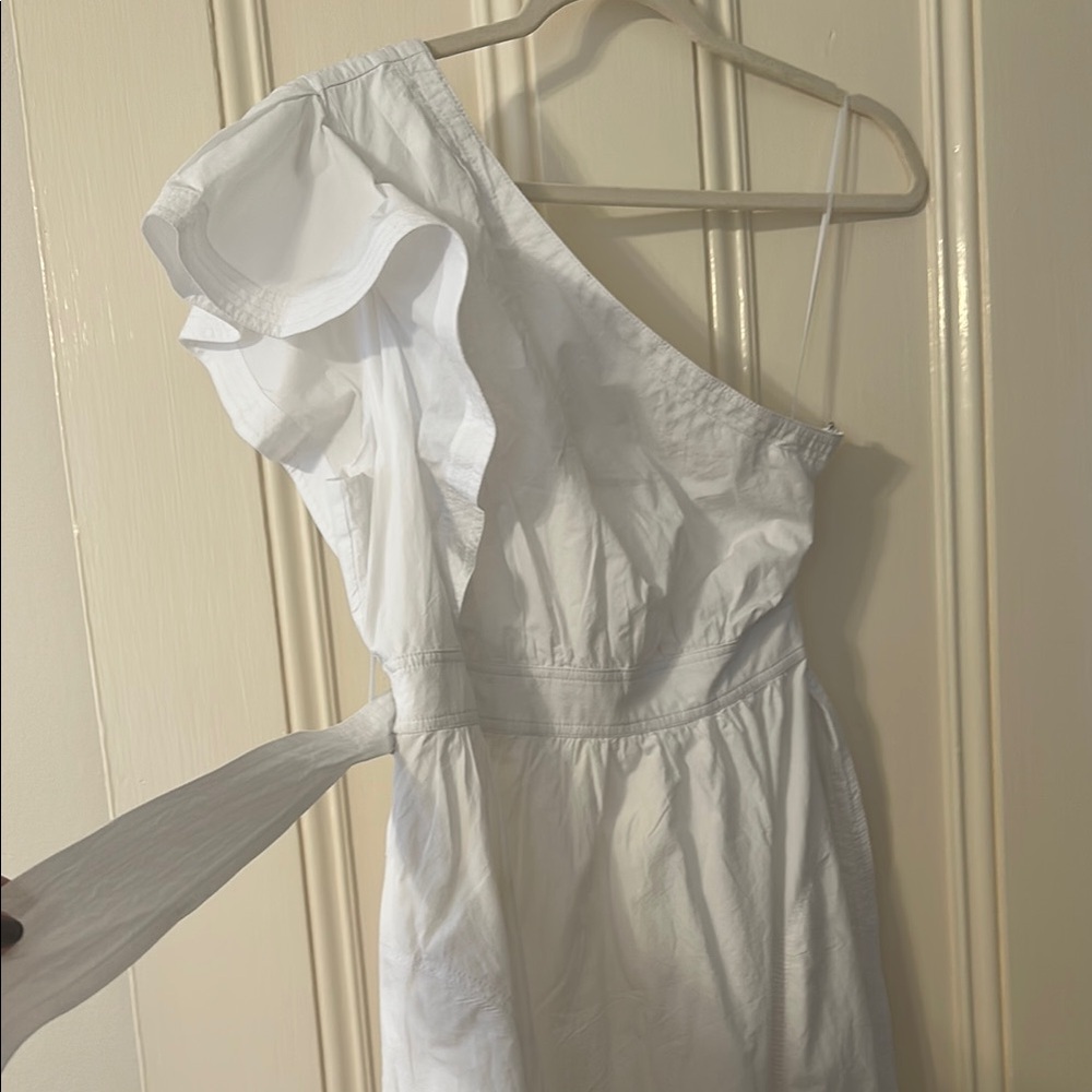 Madewell Ruffled One-Shoulder Midi Dress - Picture 3 of 10